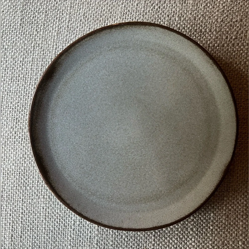 Vintage Frankoma pottery 7” side salad dessert plate woodland moss GG